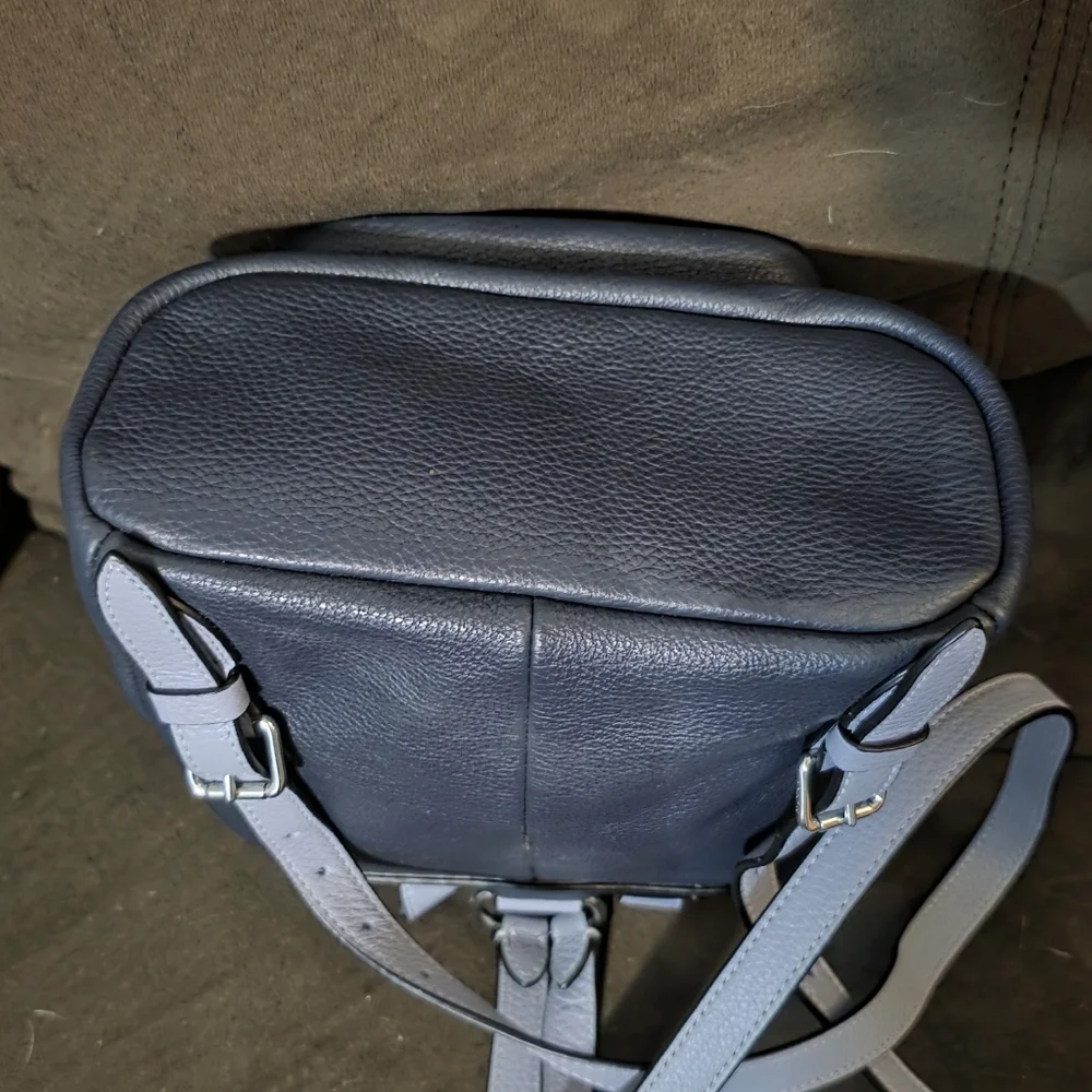 Brand New Without Tags Coach Pennie Leather Mini Bookbag Backpack Navy - Picture 7 of 16